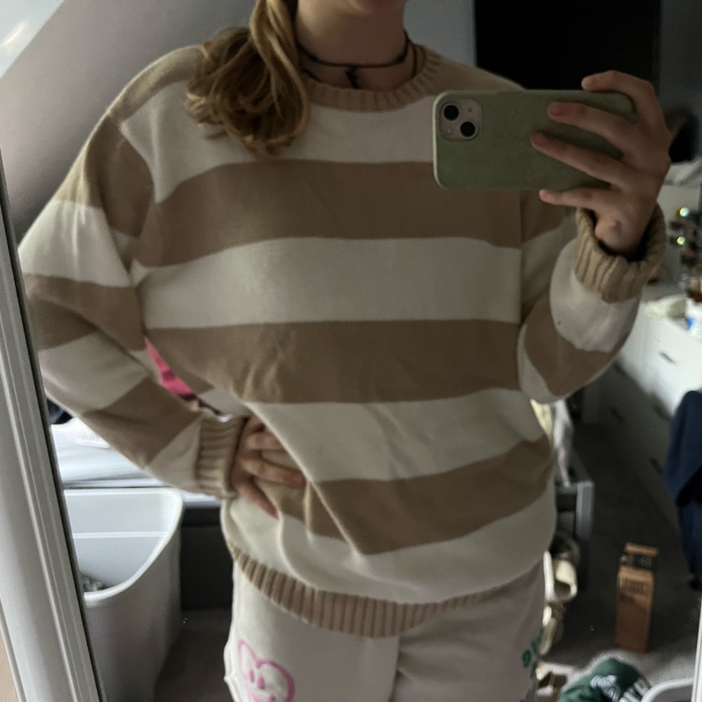Brandy Melville striped oversized sweater